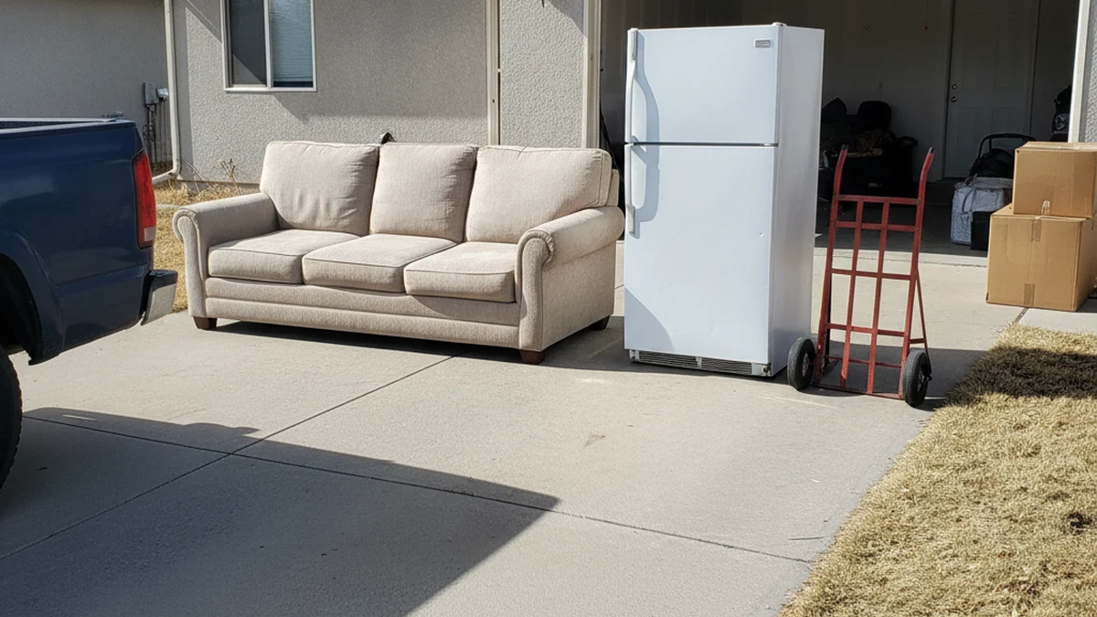 Furniture appliance removal couch refrigerator Cheyenne Wyoming Laramie County bulky item haul-off residential Ryan